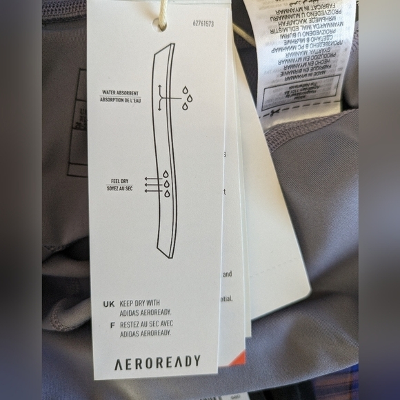 ADIDAS Optime Training Leggings, 7/8 Length, Silver Violet, NWT! XL - Picture 7 of 10